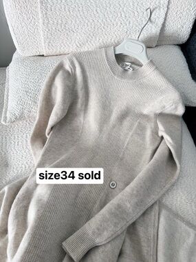 ❌Sols Hermes Cream Long-Sleeve Knit Dress